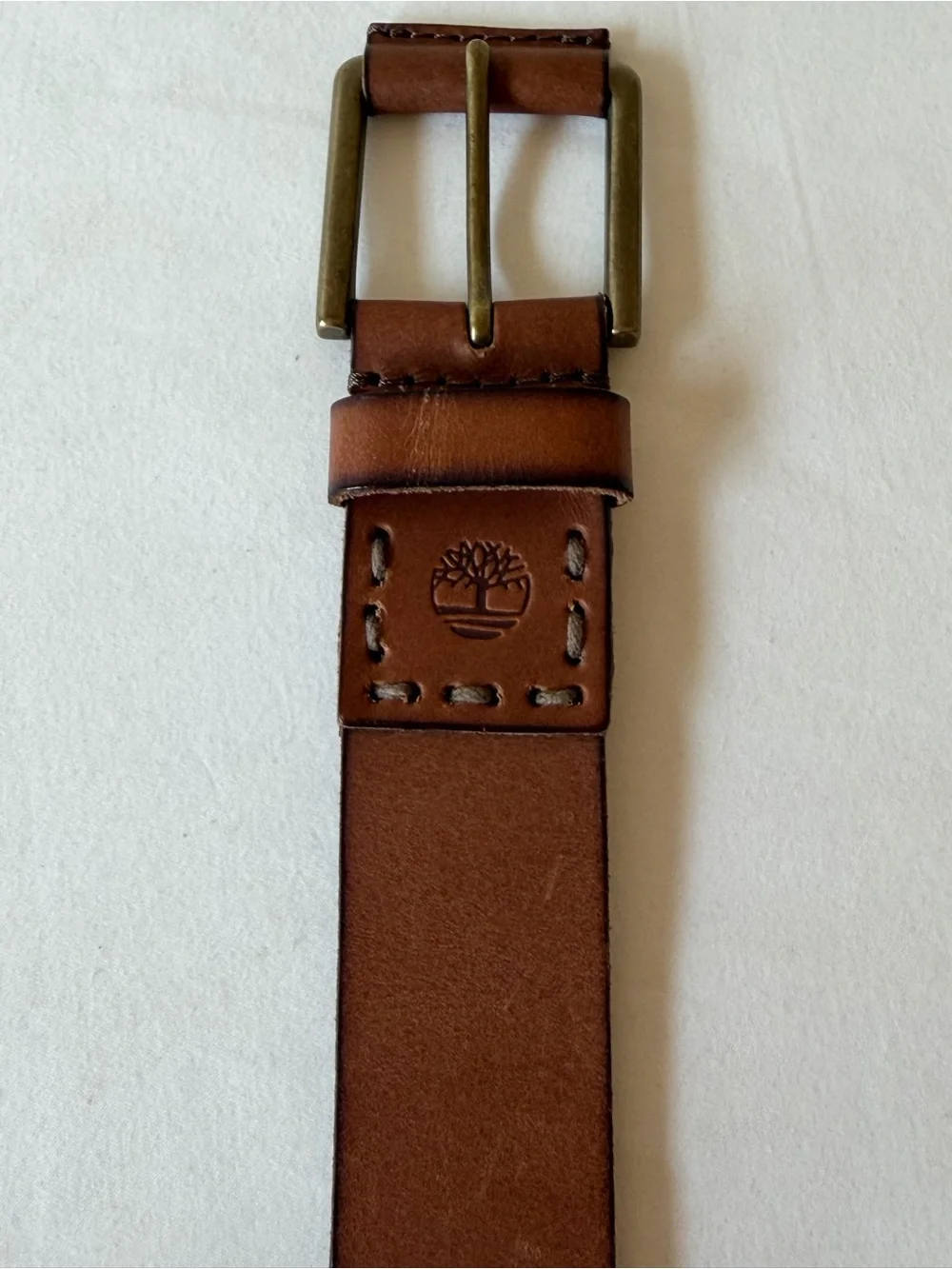 Timberland Brown Genuine Leather Belt Men’s Size 38